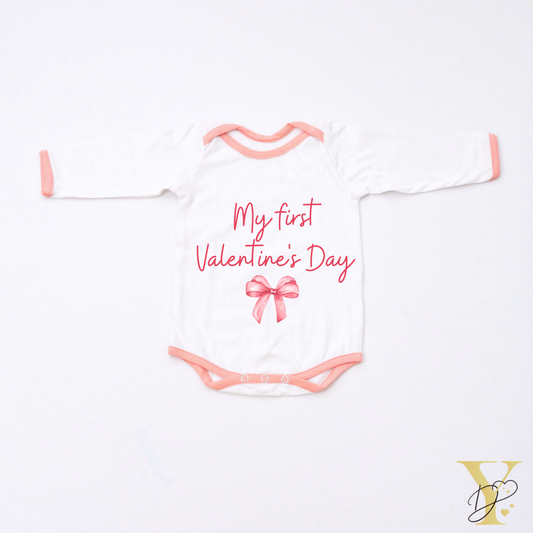 My First Valentine's Bodysuit (full sleeves) - Tinycubs - 