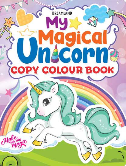 My Magical Unicorn Copy Colour Book for Children Age 2 -7 Years -  Make Your Own Magic Colouring Book - Tinycubs - 