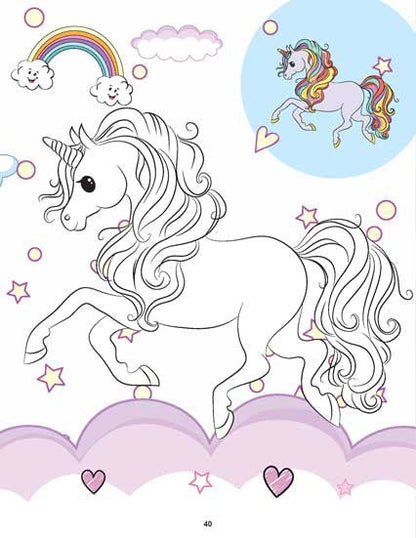 My Magical Unicorn Copy Colour Book for Children Age 2 -7 Years -  Make Your Own Magic Colouring Book - Tinycubs - 