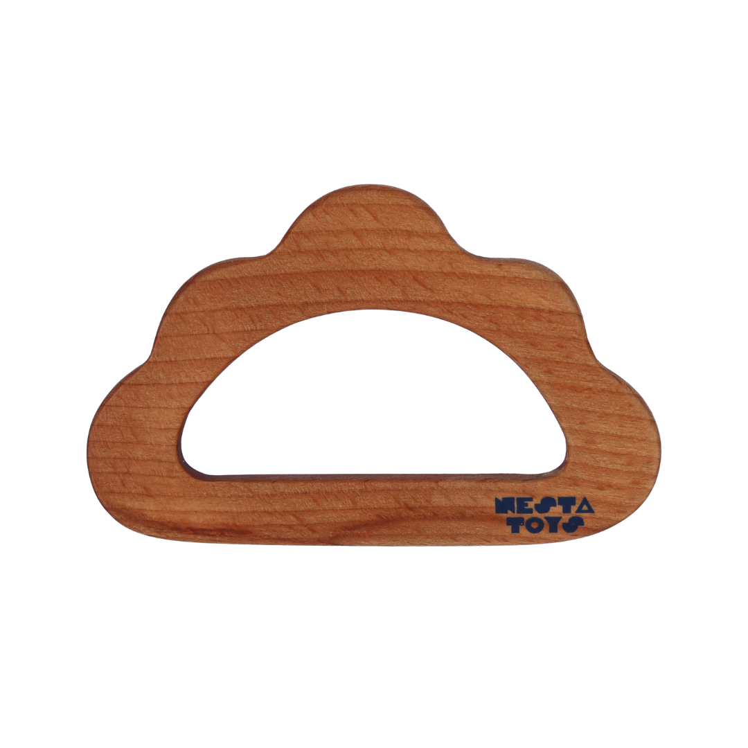 NESTA TOYS - Beech Wooden Cloud Teether (0-1.5 years) - Tinycubs - 