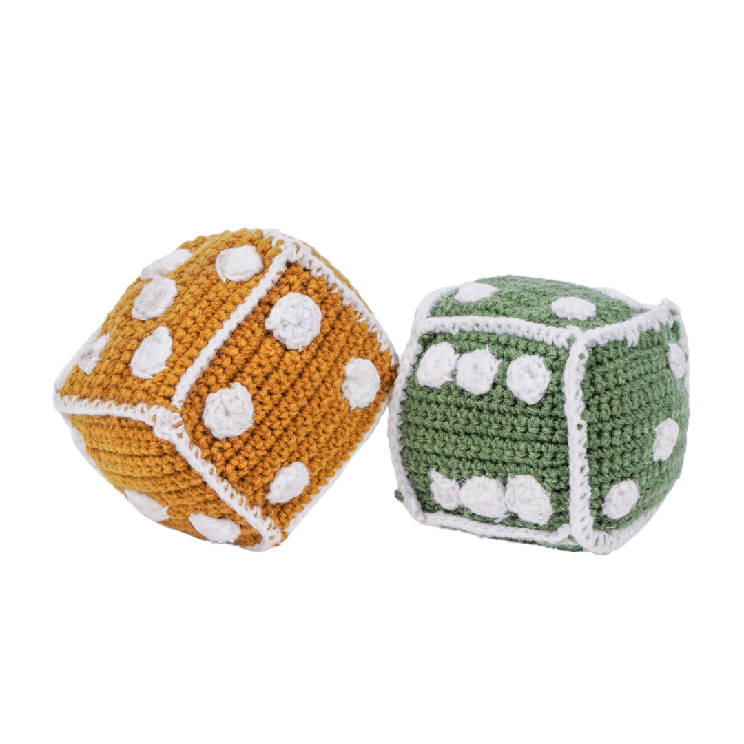 NESTA TOYS - Crochet Dice | Early Math Toy (2 Pcs) - Tinycubs - 