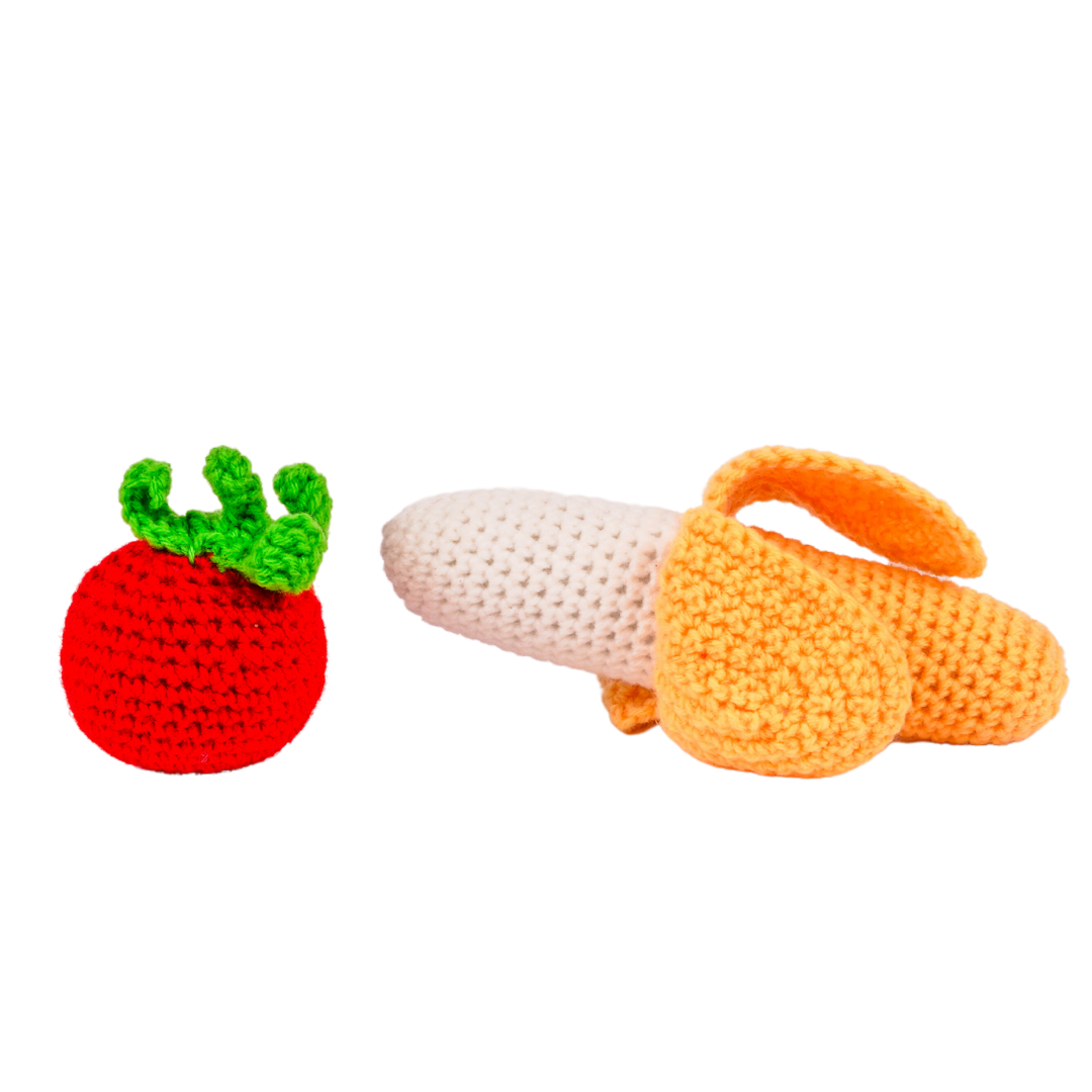 NESTA TOYS - Crochet Fruits & Vegetable Toys | Play Food for Kids (10 Pcs) - Tinycubs - 