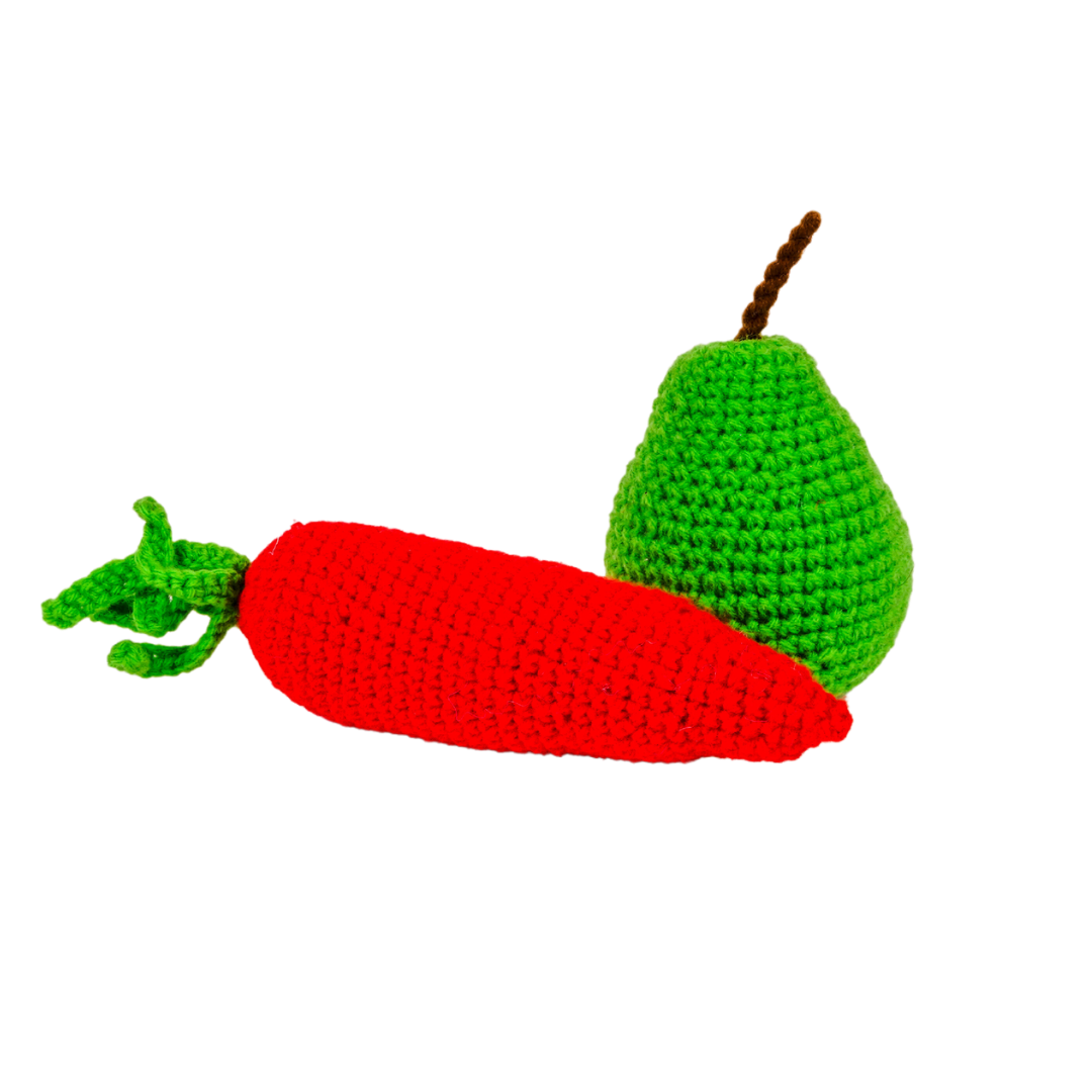 NESTA TOYS - Crochet Fruits & Vegetable Toys | Play Food for Kids (10 Pcs) - Tinycubs - 