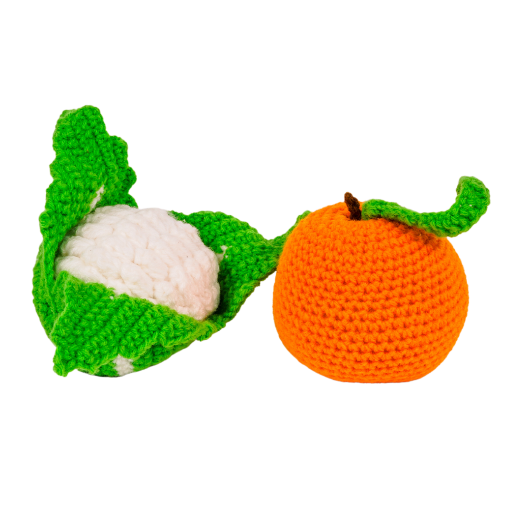 NESTA TOYS - Crochet Fruits & Vegetable Toys | Play Food for Kids (10 Pcs) - Tinycubs - 