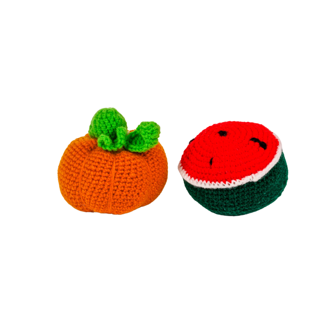 NESTA TOYS - Crochet Fruits & Vegetable Toys | Play Food for Kids (10 Pcs) - Tinycubs - 