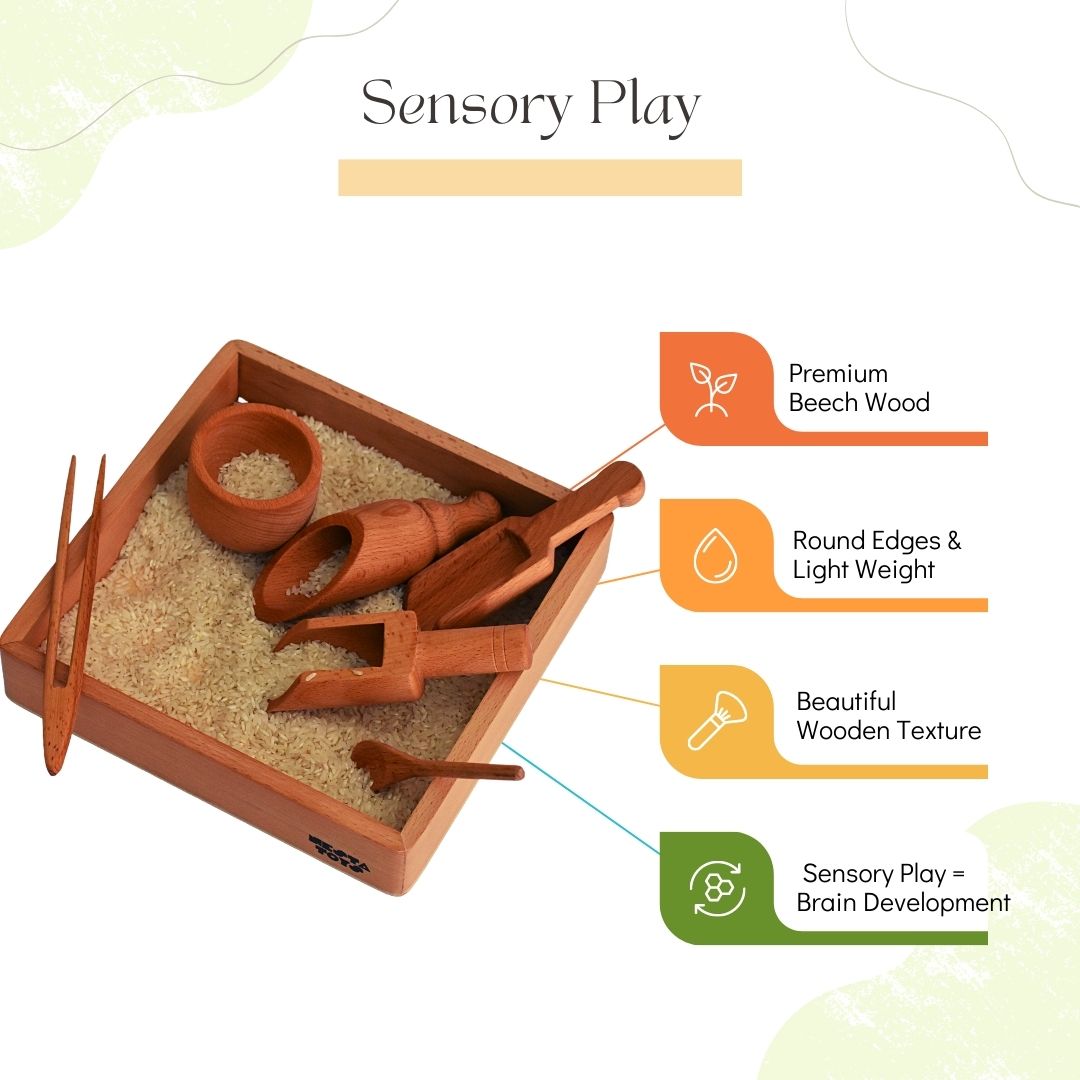 NESTA TOYS - Montessori Tray (Beech Wood) - Tinycubs - 