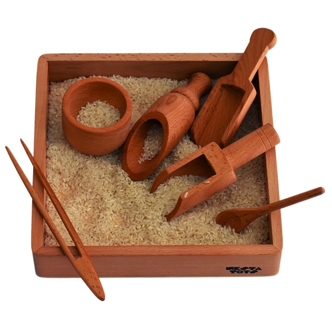 NESTA TOYS - Montessori Tray (Beech Wood) - Tinycubs - 
