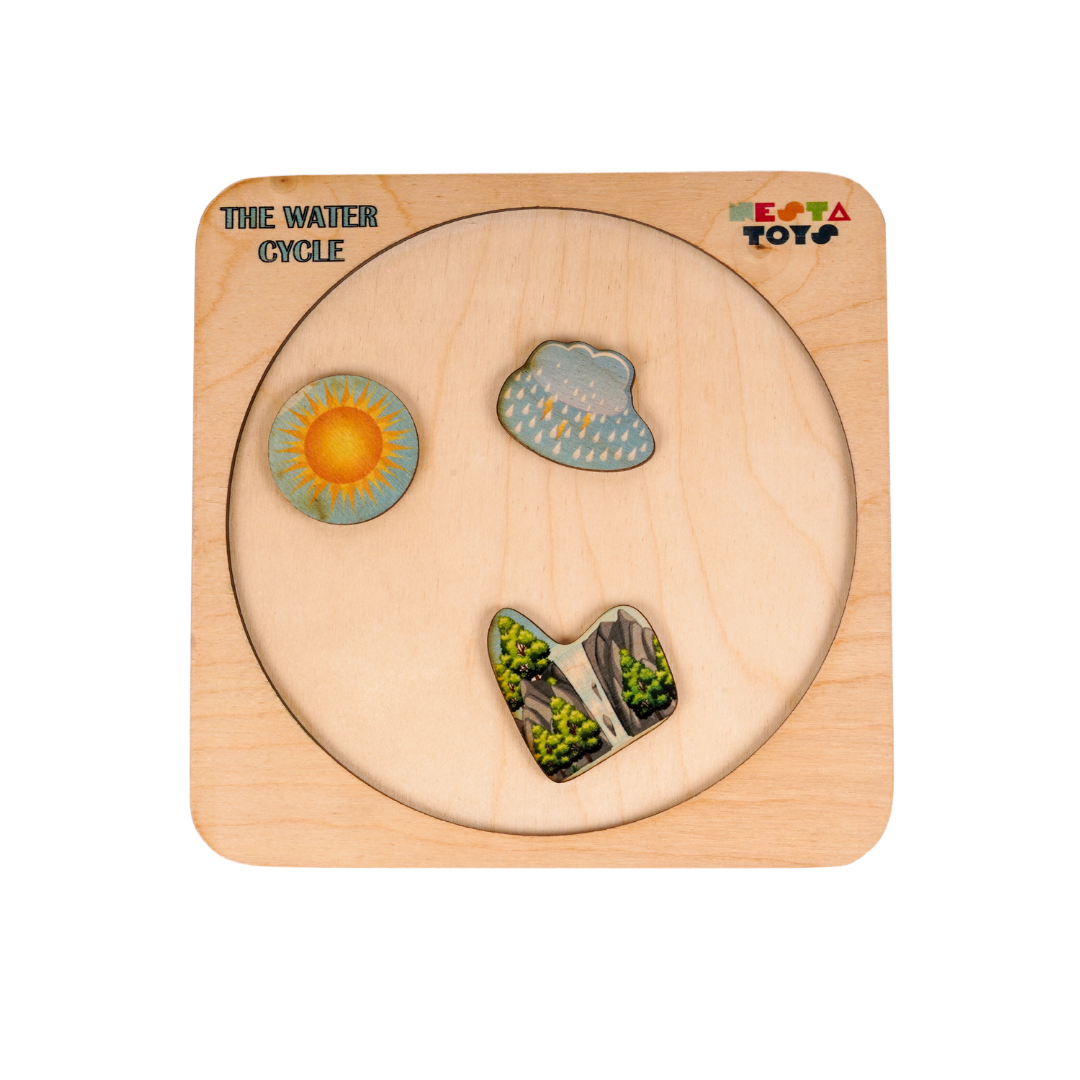 NESTA TOYS - Montessori Wooden Water Cycle Puzzle | Educational STEM Learning Toy - Tinycubs - 