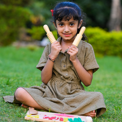 NESTA TOYS - Play Dough Kit | Rolling Pins & Knife | Pretend Play Kitchen Toys - Tinycubs - 