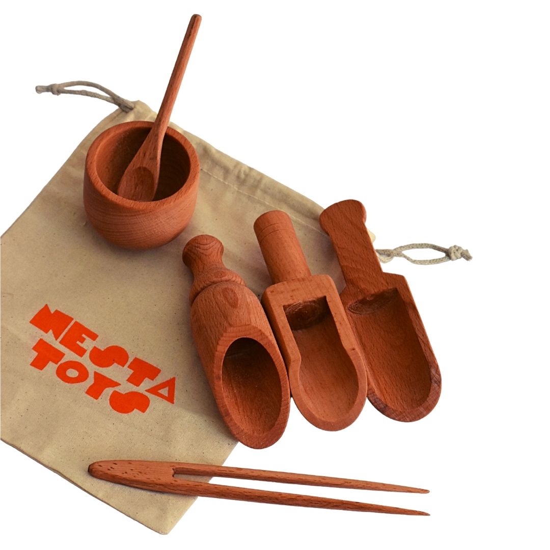 NESTA TOYS - Sensory Wooden Toy Set (6 Pcs) - Tinycubs - 
