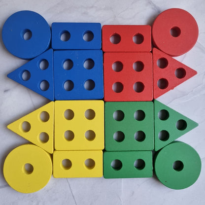 NESTA TOYS - Shape Sorter | Stacker | Lacing Toy - Tinycubs - 