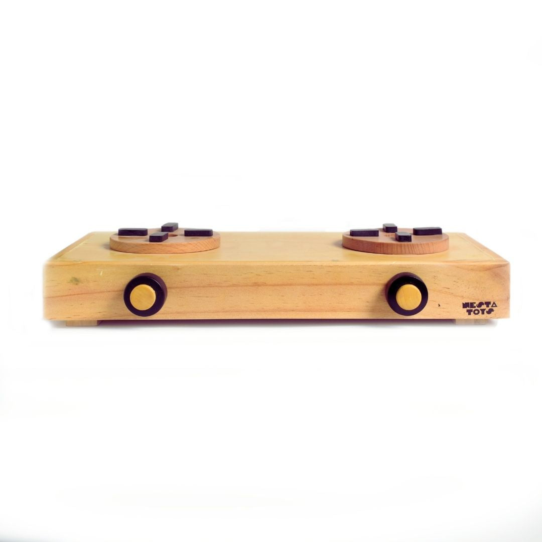 NESTA TOYS - Wooden Gas Stove Toy | Kitchen Play Toy for Kids - Tinycubs - 