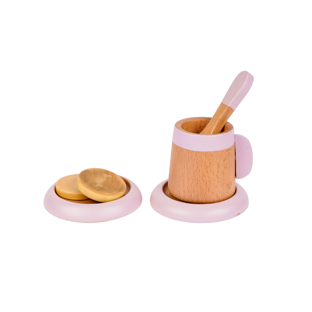 NESTA TOYS - Wooden Tea Set | Kitchen Toys | Pretend Play Food Sets for Kids - Tinycubs - 