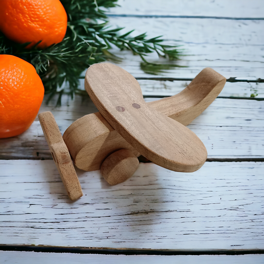 Neem Wooden Airplane for Toddlers - Tinycubs - 