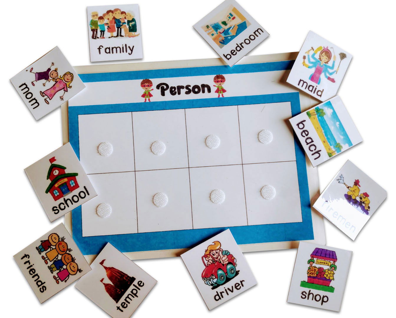 Noun - Person, place, animal and things sorting activity - Tinycubs - 