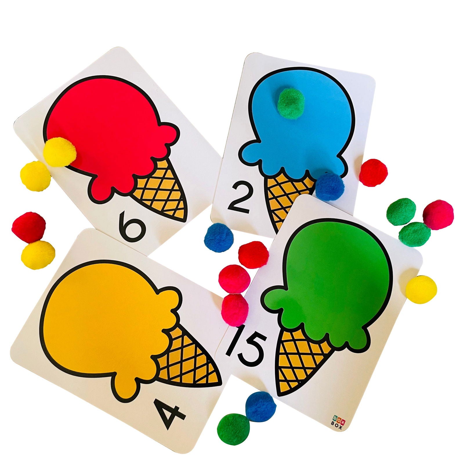 Number Flashcards and counting activity - Tinycubs - 