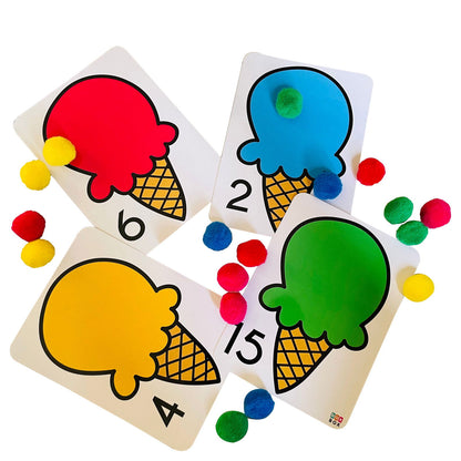 Number Flashcards and counting activity - Tinycubs - 