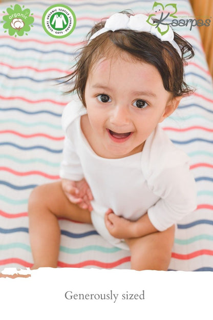 Ocean Dive' Cotton Fitted Cot Crib Sheet : Waves - Tinycubs - 