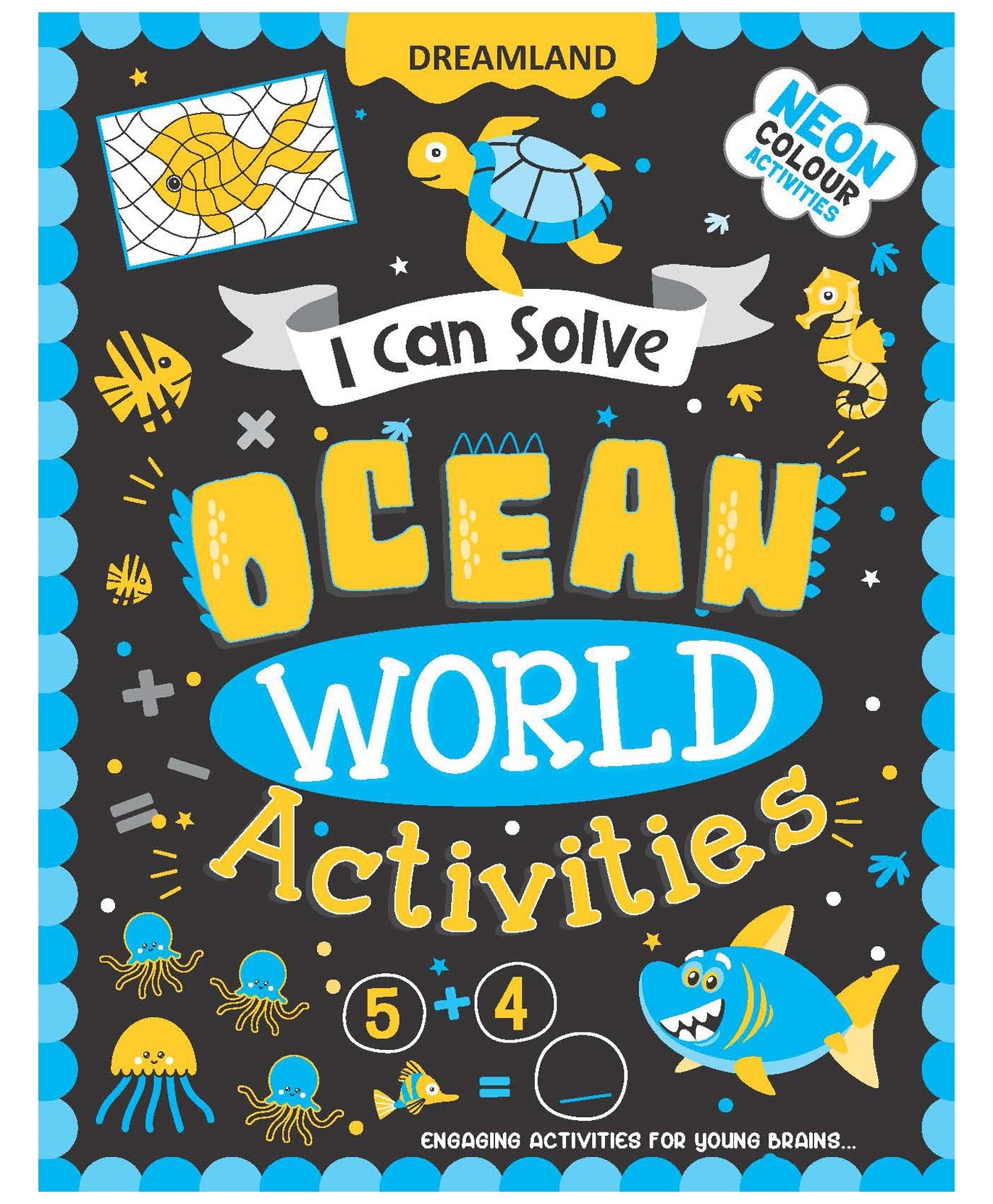 Ocean World Activities -  I Can Solve Activity Book for Kids Age 4- 8 Years | With Colouring Pages, Mazes, Dot-to-Dots - Tinycubs - 