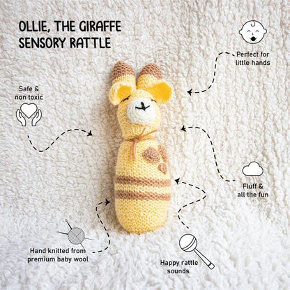 Ollie, The Giraffe Sensory Rattle - Tinycubs - 