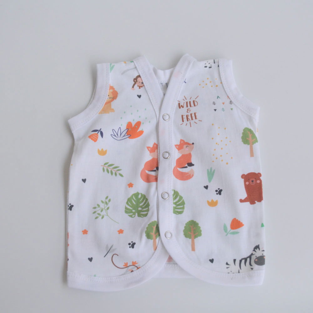 Orange Hearts - Doodle Baby Vests (Set of 2) - Tinycubs - 