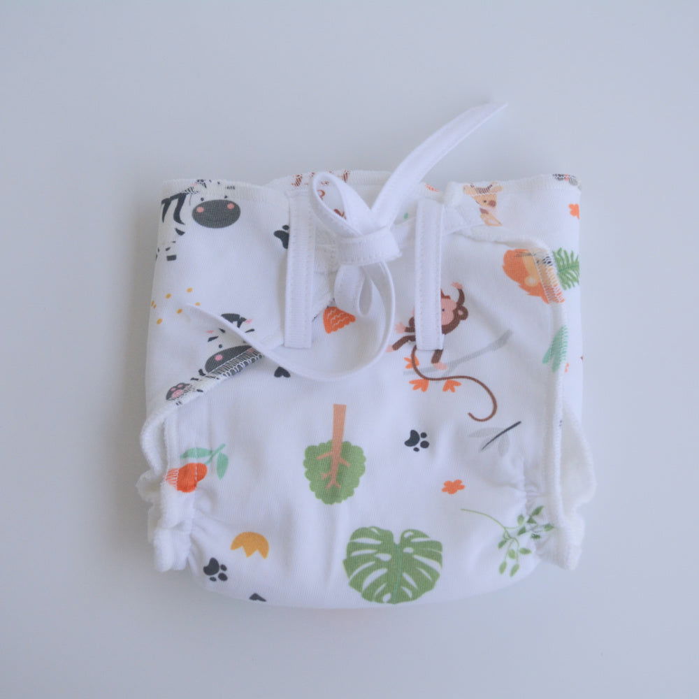 Orange Hearts - Doodle Dry Nappies (Set of 2) - Tinycubs - 