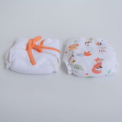 Orange Hearts - Everyday Essentials Nappy & Vest (Set of 4) - Tinycubs - 