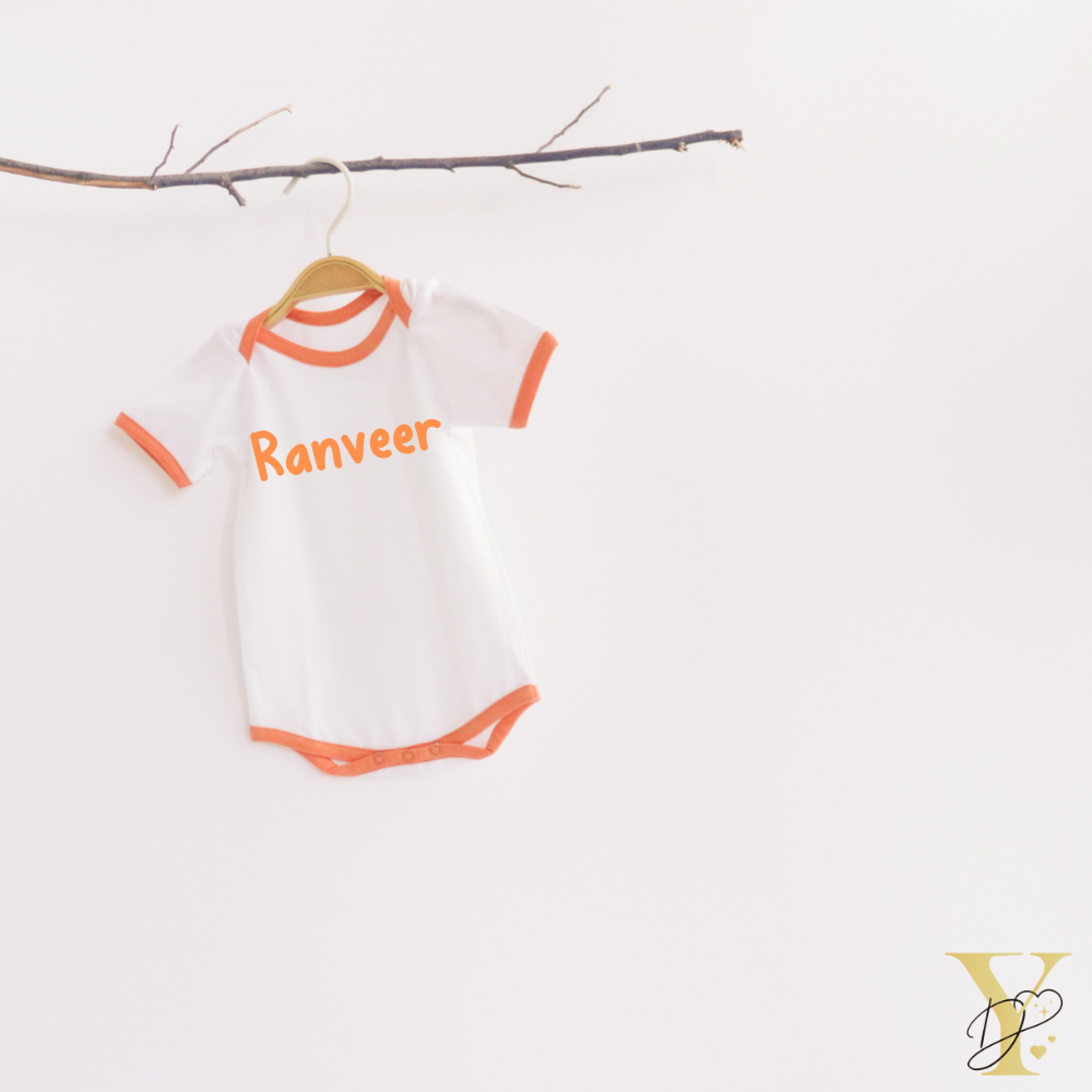 Orange Love Bodysuits - Set of 3 - Tinycubs - 