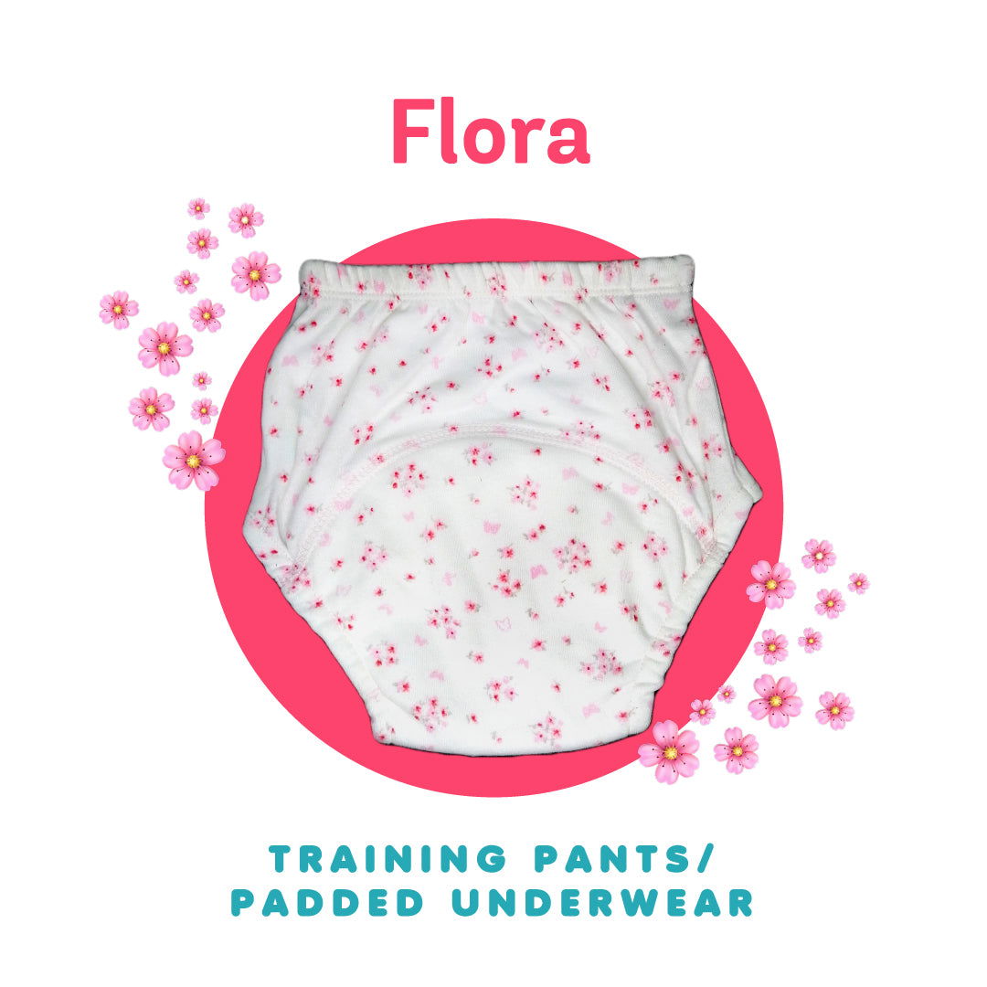 Flower shower - Flora - Set of 2 -Cotton Padded pull up Training pants/Padded Underwear - Tinycubs - 