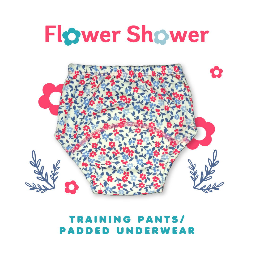 Flower shower - Flora - Set of 2 -Cotton Padded pull up Training pants/Padded Underwear - Tinycubs - 