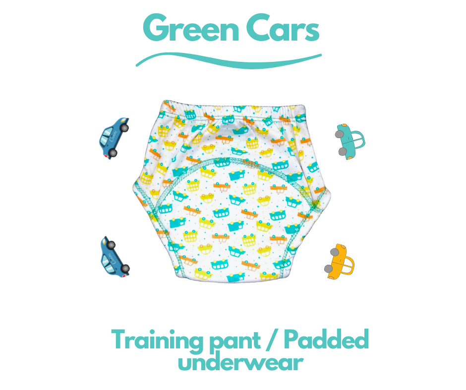 Peachy star - Green car- Set of 2 -Cotton Padded pull up Training pants/Padded Underwear - Tinycubs - 