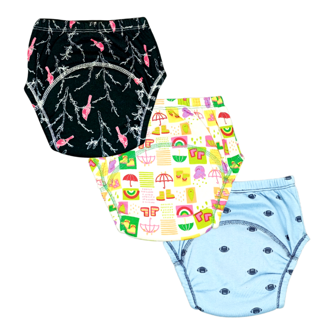 Rugby Animals Rains – Set of 3- Cotton Padded pull up Training pants/ Padded Underwear - Tinycubs - 