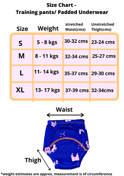 Rugby Sparrow – Set of 2- Cotton Padded pull up Training pants/ Padded Underwear - Tinycubs - 