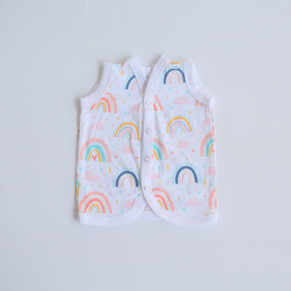 Peach Hearts - Doodle Baby Vests (Set of 2) - Tinycubs - 