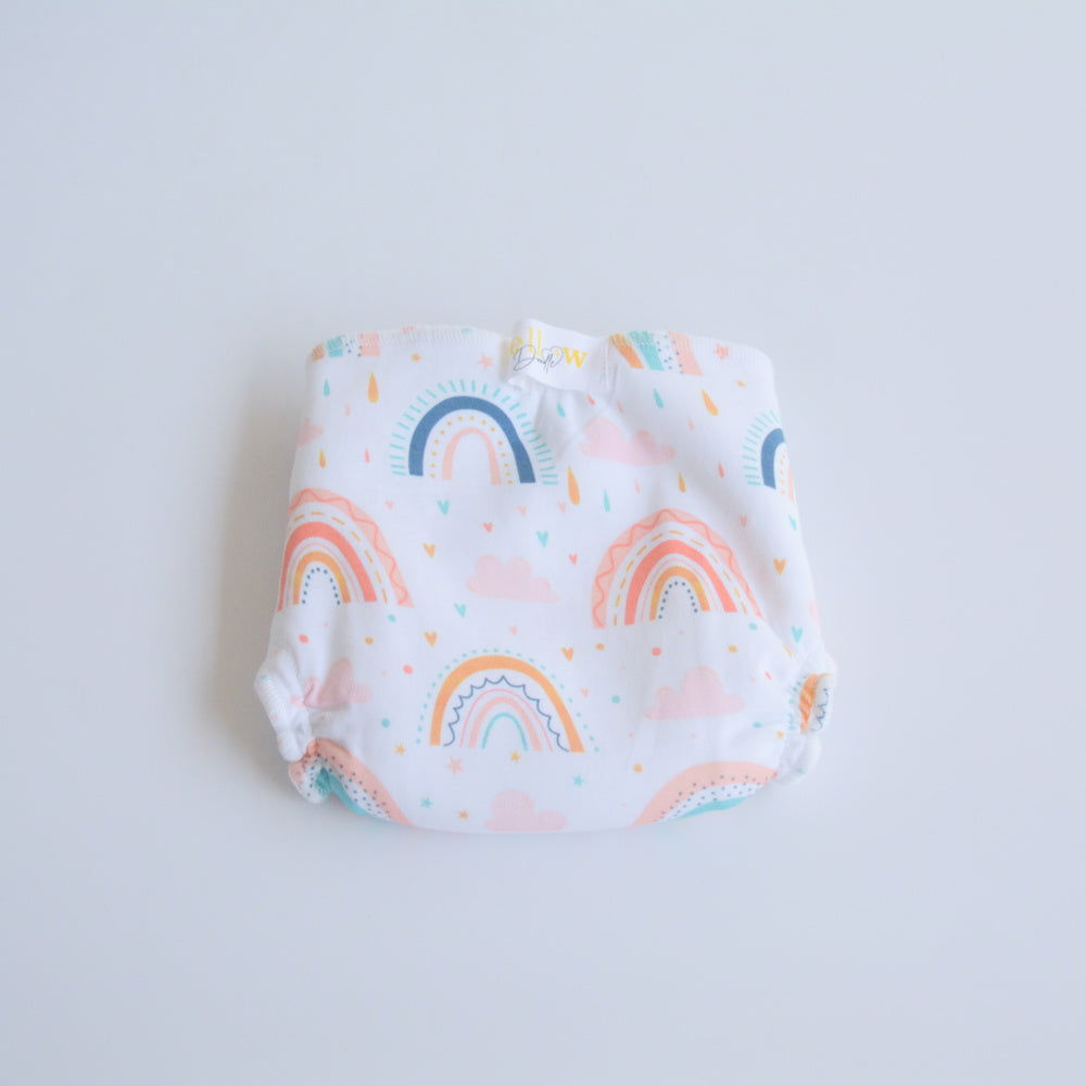 Peach Hearts - Doodle Dry Nappies (Set of 2) - Tinycubs - 