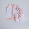 Peach Hearts Babywear Set - Tinycubs - 