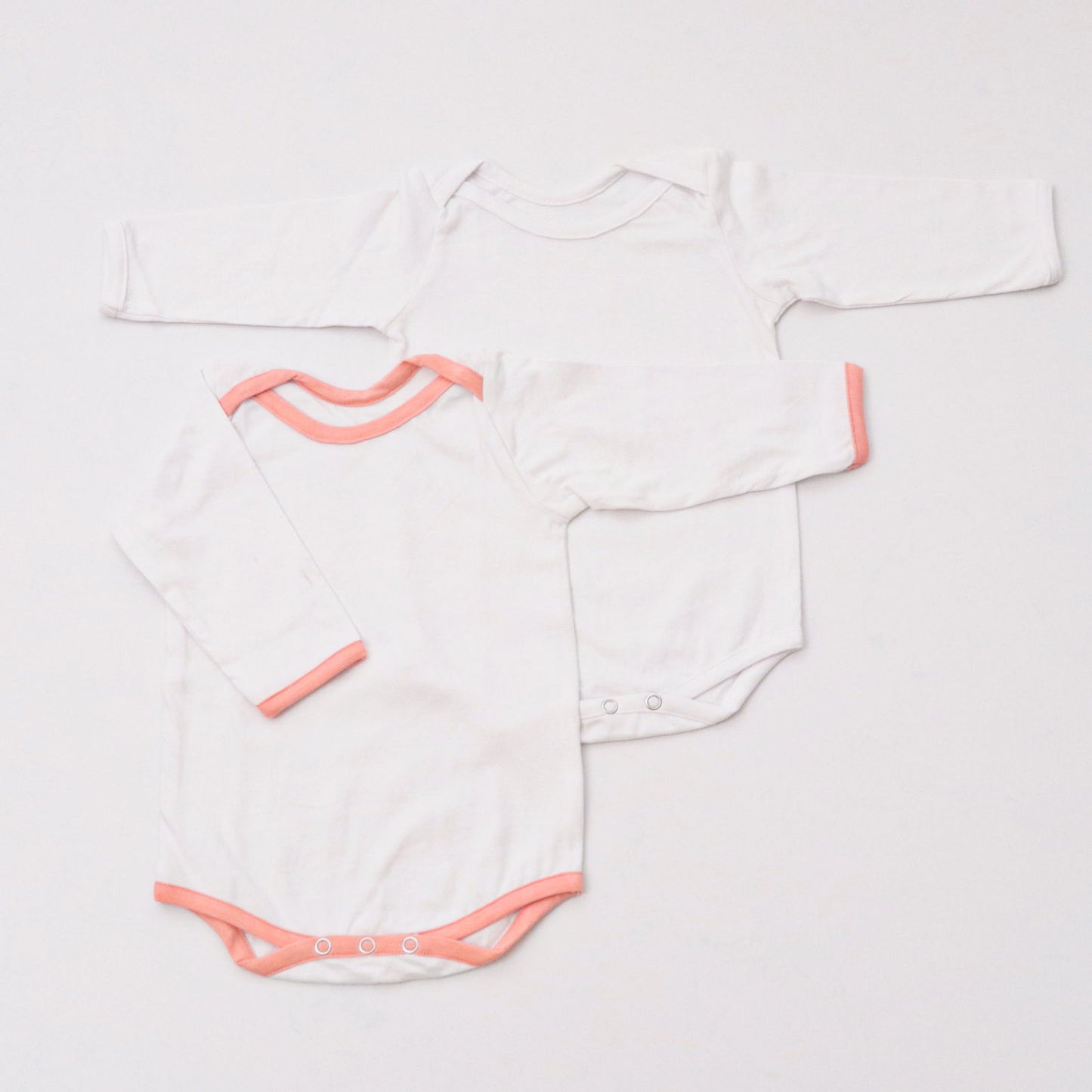 Peach Love Bodysuits (full sleeves)- Set of 2 - Tinycubs - 