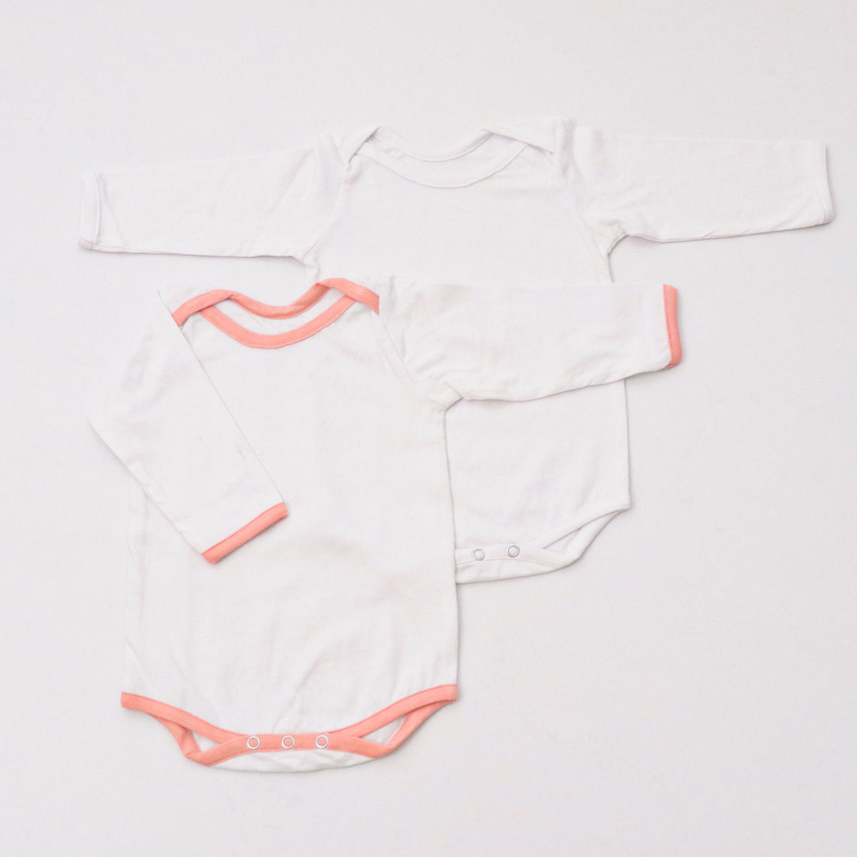 Peach Love Bodysuits (full sleeves)- Set of 2 - Tinycubs - 