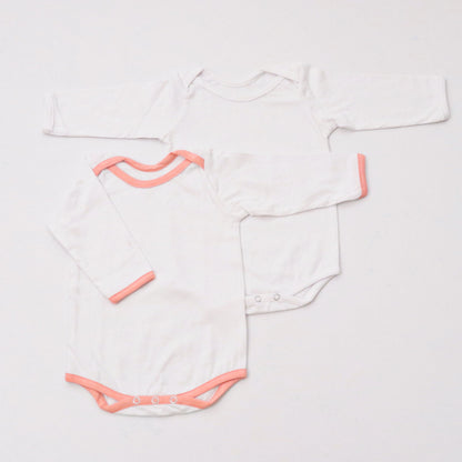 Peach Love Bodysuits (full sleeves)- Set of 2 - Tinycubs - 