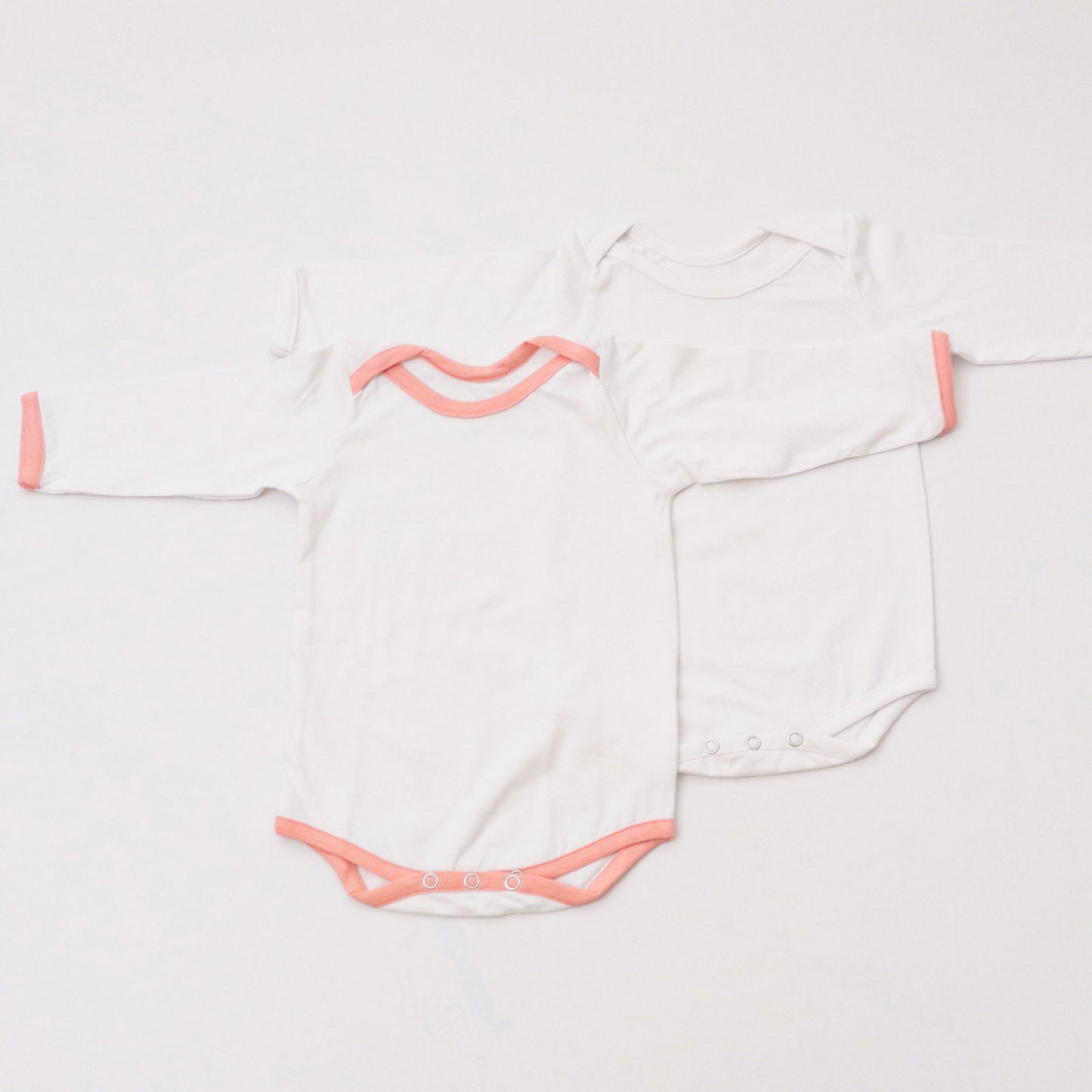 Peach Love Bodysuits (full sleeves)- Set of 2 - Tinycubs - 