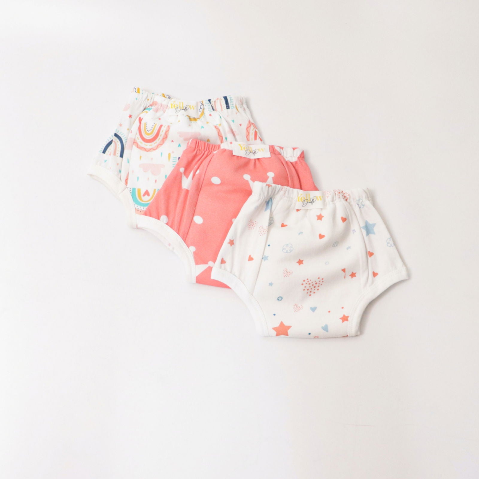 Peach Love (Set of 3) Pull-up Toddler Training Pants - Tinycubs - 