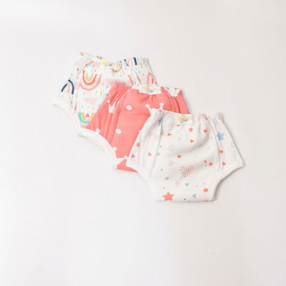 Peach Love (Set of 3) Pull-up Toddler Training Pants - Tinycubs - 