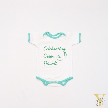 Personalised Bodysuit - Celebrating Green Diwali (green love) - Tinycubs - 