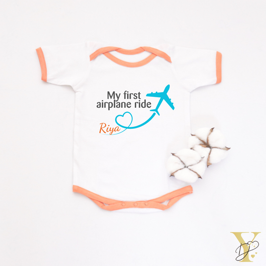 Personalised First Airplane Ride Bodysuit - Tinycubs - 