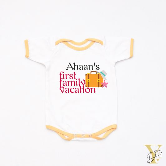 Personalised First Family Vacation Bodysuit - Tinycubs - 