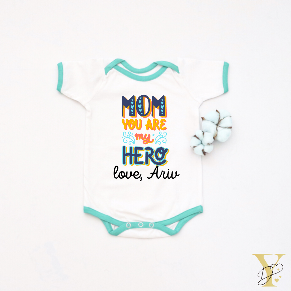 Personalised Mom, My Hero Bodysuit - Tinycubs - 