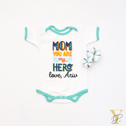 Personalised Mom, My Hero Bodysuit - Tinycubs - 