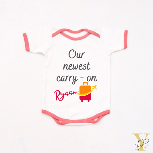 Personalised Newest Carry-on Bodysuit - Tinycubs - 
