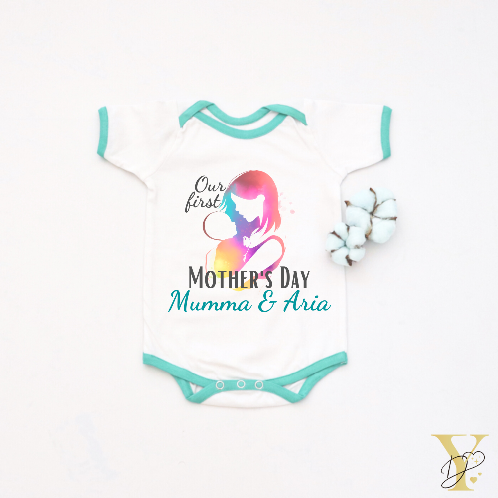 Personalised Our First Mother's Day Bodysuit - Tinycubs - 