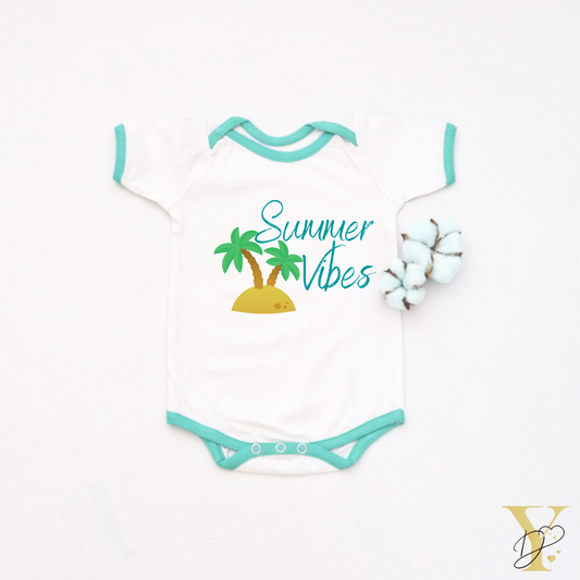 Personalised Summer Vibes Bodysuit - Tinycubs - 